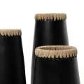 Narrow black terracotta vase Sneaky L - Bazar Bizar