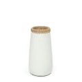 Narrow white terracotta vase Sneaky M - Bazar Bizar