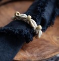 Seagrass and shell napkin ring set of 4 - Bazar Bizar