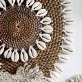 Ratanowe podstawki pod szklanki kubki Colonial Shell komplet 2 szt BAZAR BIZAR