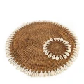 Ratanowe podstawki pod szklanki kubki Colonial Shell komplet 2 szt BAZAR BIZAR