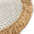 Seagrass raffia placemat Bave White - Bazar Bizar