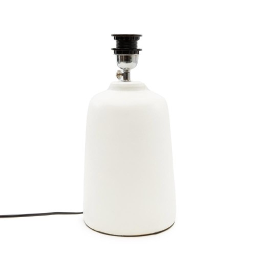 Table lamp with white terracotta base - Bazar Bizar