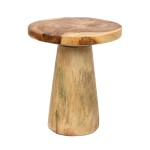 Stolik do salonu sypialni Timber Conic Natural BAZAR BIZAR