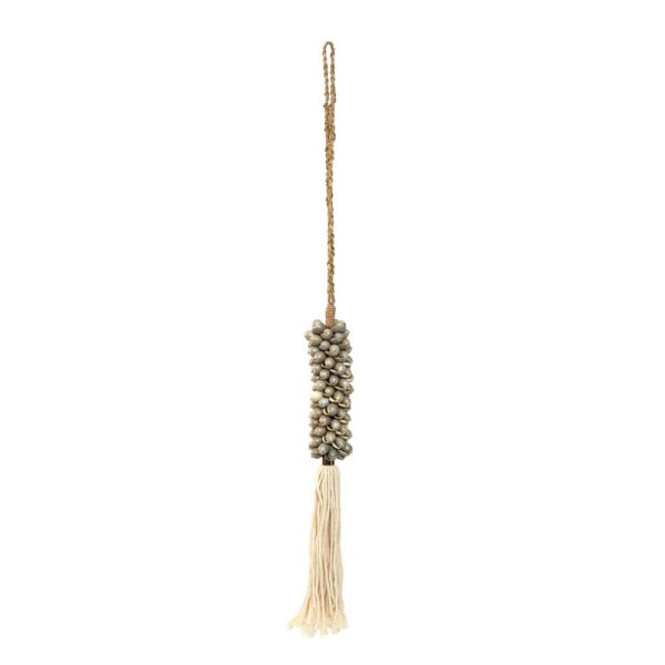 Chwost zawieszka Shell Cotton Tassel Grey BAZAR BIZAR