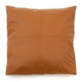 Brown leather decorative pillow 60x60 Panel Camel - Bazar Bizar