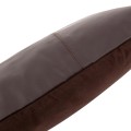 Brązowa skórzana poduszka dekoracyjna 30x50 ze skóry cielęcej i zamszu Panel Chocolate BAZAR BIZAR