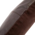 Brązowa skórzana poduszka dekoracyjna 60x60 ze skóry cielęcej i zamszu Panel Chocolate BAZAR BIZAR