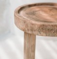 Okrągły stolik drewniany Samanea 35 z drewna suar BAZAR BIZAR