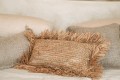 Beżowa poduszka dekoracyjna 40x40 S'il z bawełny BAZAR BIZAR
