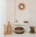 Lustro dekoracyjne z trawy Mowgli naturalne BAZAR BIZAR