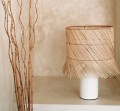 Lampa stołowa podstawa biała terakota BAZAR BIZAR