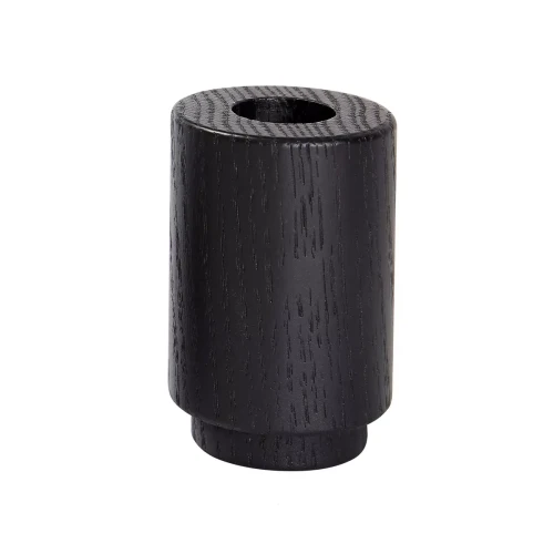 Świecznik drewniany czarny CreateMe Candlehonder - Andersen Furniture