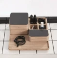 Pudełko drewniane z jedną przegródką naturalne CreateMe - Andersen Furniture