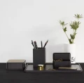 Pudełko drewniane z dwoma przegródkami czarne CreateMe 12 - Andersen Furniture