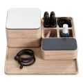 Pudełko drewniane z czterema przegródkami naturalne CreateMe 12 - Andersen Furniture