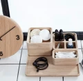 Pudełko drewniane z czterema przegródkami naturalne CreateMe 12 - Andersen Furniture