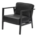 Fotel skórzany LC1 skóra naturalna czarna rama dąb czarny - Andersen Furniture
