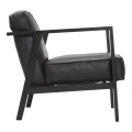Fotel skórzany LC1 skóra naturalna czarna rama dąb czarny - Andersen Furniture
