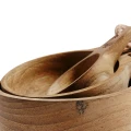 Teak kitchen measuring spoons, set of 3 - Muubs