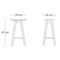 Hoker kuchenny tapicerowany dąb bielony HC1-67 - Andersen Furniture