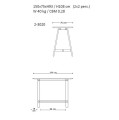 Wysoki stół na kozłach HT1-108 rama czarny dąb i blat Alpino - Andersen Furniture