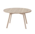 Stolik kawowy okrągły dębowy C2-80 bielony - Andersen Furniture