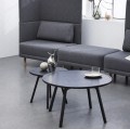 Stolik kawowy okrągły dębowy C2-50 czarny - Andersen Furniture