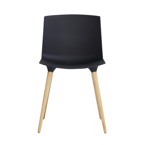 Designerskie krzesło na drewnianych nogach Tac czarne - Andersen Furniture