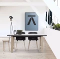Designerskie krzesło na drewnianych nogach Tac czarne bielone - Andersen Furniture