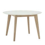 Stół okrągły  Ø120 AD1, z laminowanym blatem i dębowymi nogi - Andersen Furniture