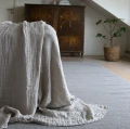 Narzuta na łóżko z lnu naturalna 260x260 Hannelin Natural - Himla