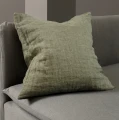Lniana poduszka dekoracyjna zielona 50x50 Hannelin Herbary - Himla