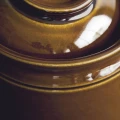 Ceramic jar with lid Mocha Barn - Nicolas Vahe