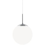 Biała szklana lampa sufitowa w kształcie kuli Cafe 25 NORDLUX