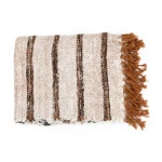 Koc pled bawełniany 130x170 S'il Bohemian White - Bazar Bizar