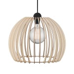 Duża naturalna lampa sufitowa z drewnianym kloszem Chino 40 NORDLUX