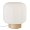 Lampa stołowa szklana Milford z drewnianą podstawą - Nordlux