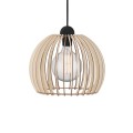 Naturalna lampa sufitowa z drewnianym kloszem NORDLUX