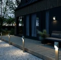 Nowoczesne oświetlenie ogrodowe piaskowe Pontio Sanded - Nordlux