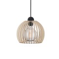 Mała naturalna lampa sufitowa z drewnianym kloszem NORDLUX