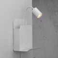 Kinkiet z półką z USB portem do ładowania Roomi White biały - Nordlux