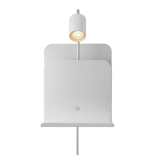 Kinkiet z półką z USB portem do ładowania Roomi White biały - Nordlux