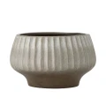 Flat modern flowerpot Assie grey - Bloomingville