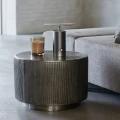Stolik kawowy okrągły Rota 35 Brushed Silver - House Doctor