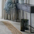 Recycled leather rug Raw 240x180 light grey - Pomax