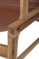 Scandinavian chair Ollie Lounge teak and leather - Bloomingville