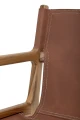 Scandinavian chair Ollie Lounge teak and leather - Bloomingville