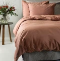 Koralowa pościel satynowa poszwa na kołdrę 220x220 Soul Desert Rose Oeko-Tex 300 tc - Himla