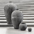 Floor vase jar Luna100 terracotta grey - Muubs